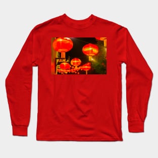 Copy of Red lantern street lights for Chinese New Year 2 Long Sleeve T-Shirt